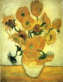 Still Life Vase with Fourteen Sunflowers Vincent van Gogh